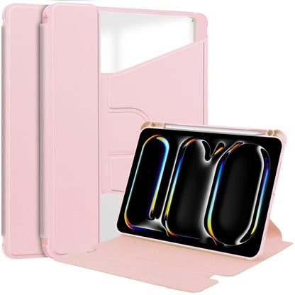 Transparent Rotation Smart Leather Tablet Case