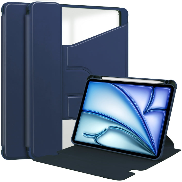 Transparent Rotation Smart Leather Tablet Case