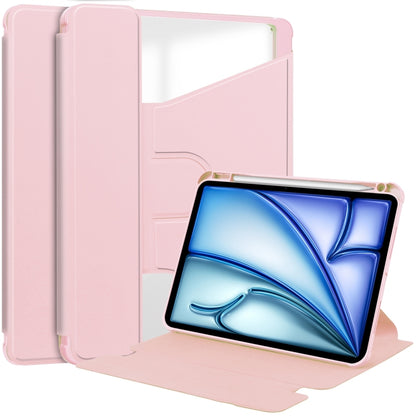 Transparent Rotation Smart Leather Tablet Case