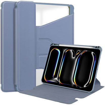 Transparent Rotation Smart Leather Tablet Case