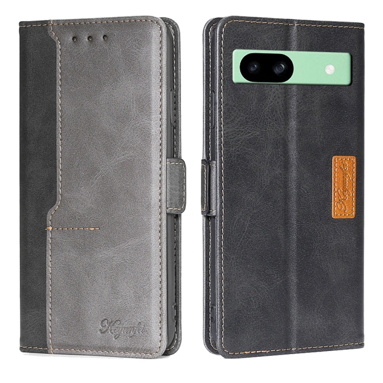 Contrast Color Side Buckle Leather Phone Case
