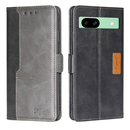Contrast Color Side Buckle Leather Phone Case
