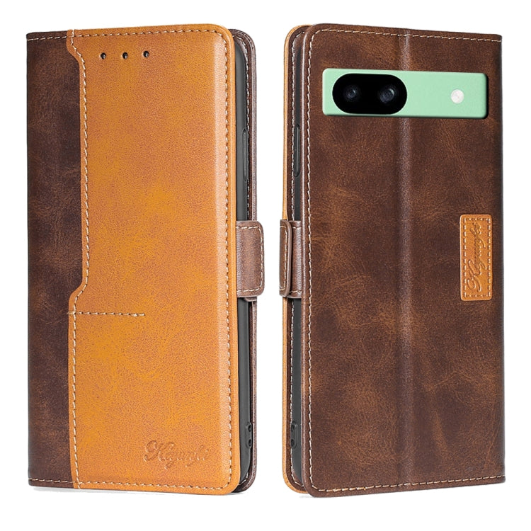 Contrast Color Side Buckle Leather Phone Case