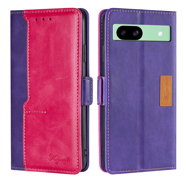 Contrast Color Side Buckle Leather Phone Case