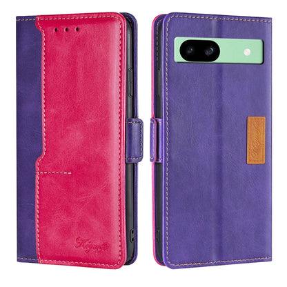 Contrast Color Side Buckle Leather Phone Case