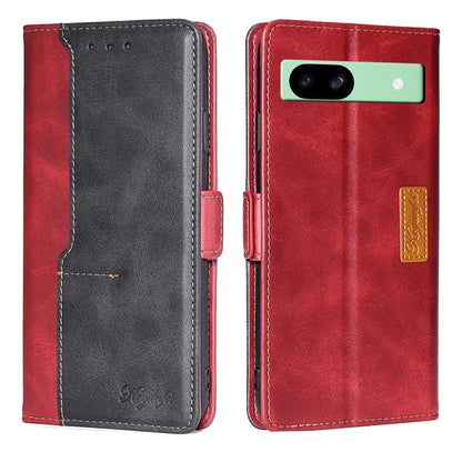 Contrast Color Side Buckle Leather Phone Case