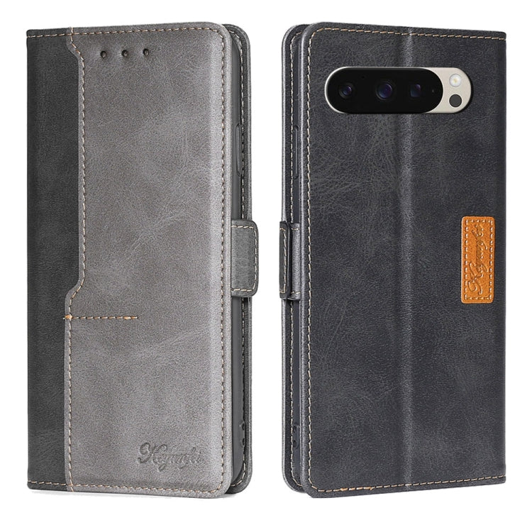 Contrast Color Side Buckle Leather Phone Case