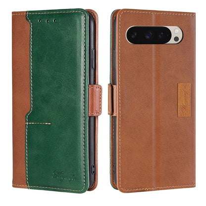 Contrast Color Side Buckle Leather Phone Case