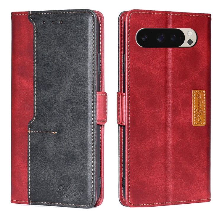 Contrast Color Side Buckle Leather Phone Case