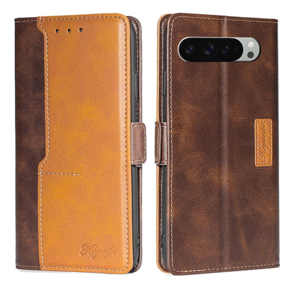 Contrast Color Side Buckle Leather Phone Case
