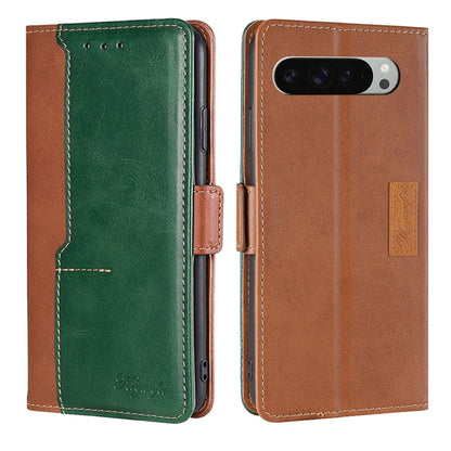 Contrast Color Side Buckle Leather Phone Case