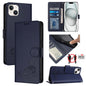 Cat Rat Embossed Pattern RFID Leather Phone Case with Lanyard, For iPhone SE 2024, For iPhone 15 Pro Max, For iPhone 15 Pro, For iPhone 15 Plus
