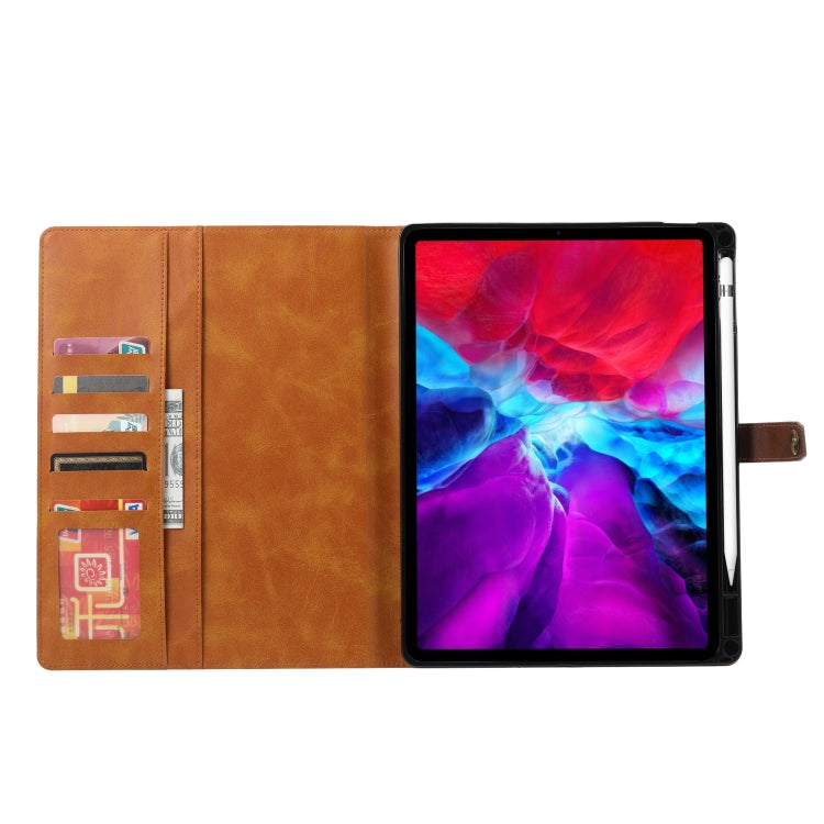 Calf Texture Double Fold Clasp Horizontal Flip Leather Smart Tablet Case