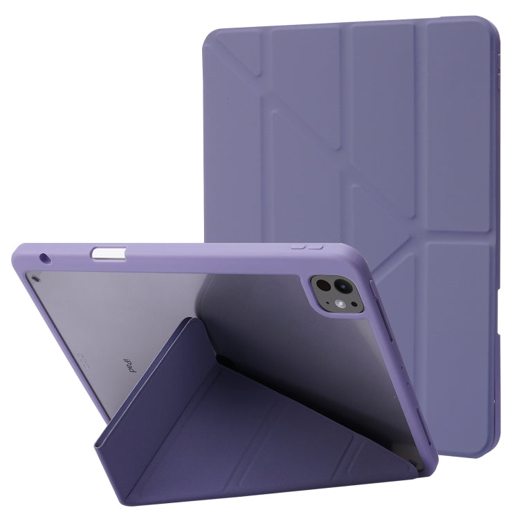 Deformation Transparent Acrylic Leather Tablet Case, For iPad Air 11 2026 / 2025 / 2024, For iPad Pro 13 2025 / 2024, For iPad Pro 11 2025 / 2024