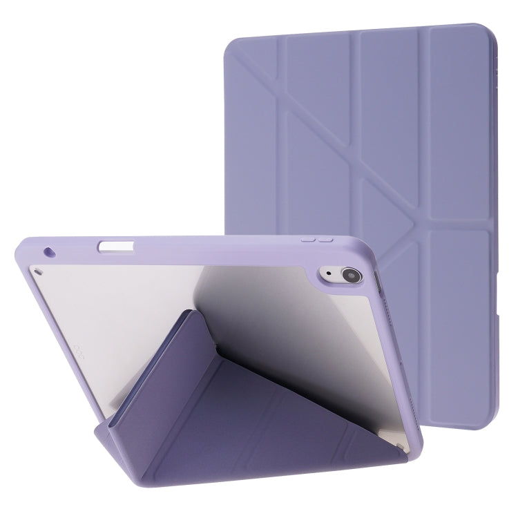 Deformation Transparent Acrylic Leather Tablet Case