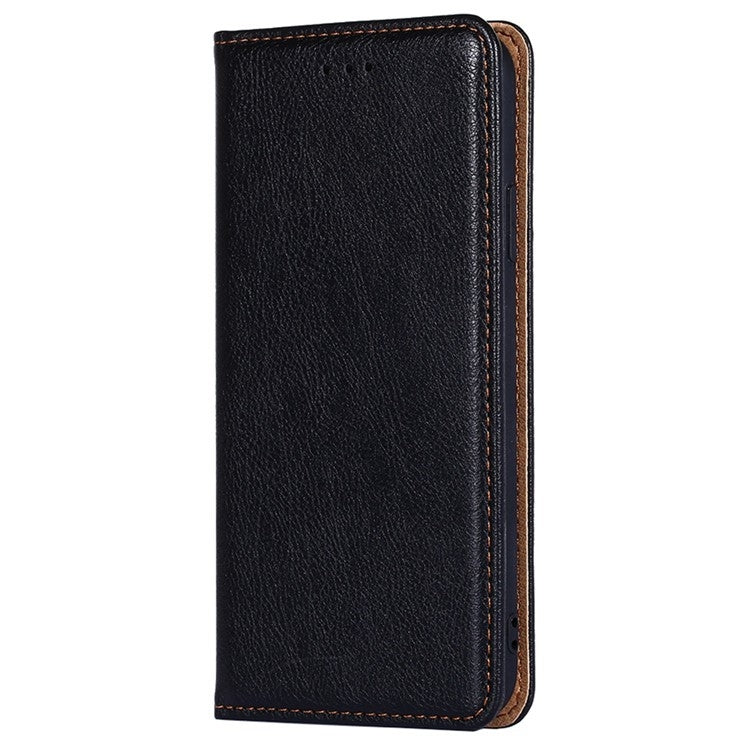 Gloss Oil Solid Color Magnetic Leather Phone Case