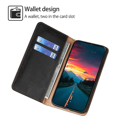 Gloss Oil Solid Color Magnetic Leather Phone Case