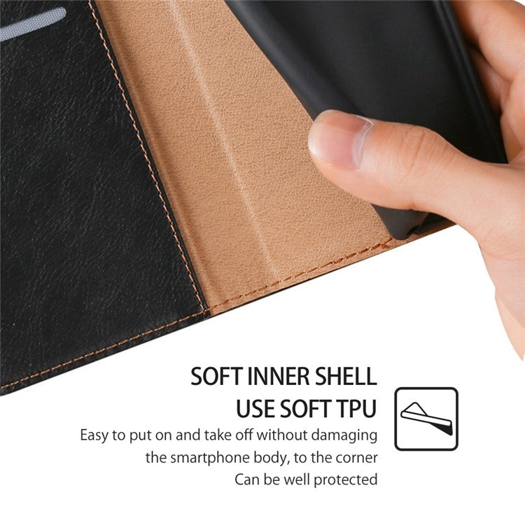 Gloss Oil Solid Color Magnetic Leather Phone Case