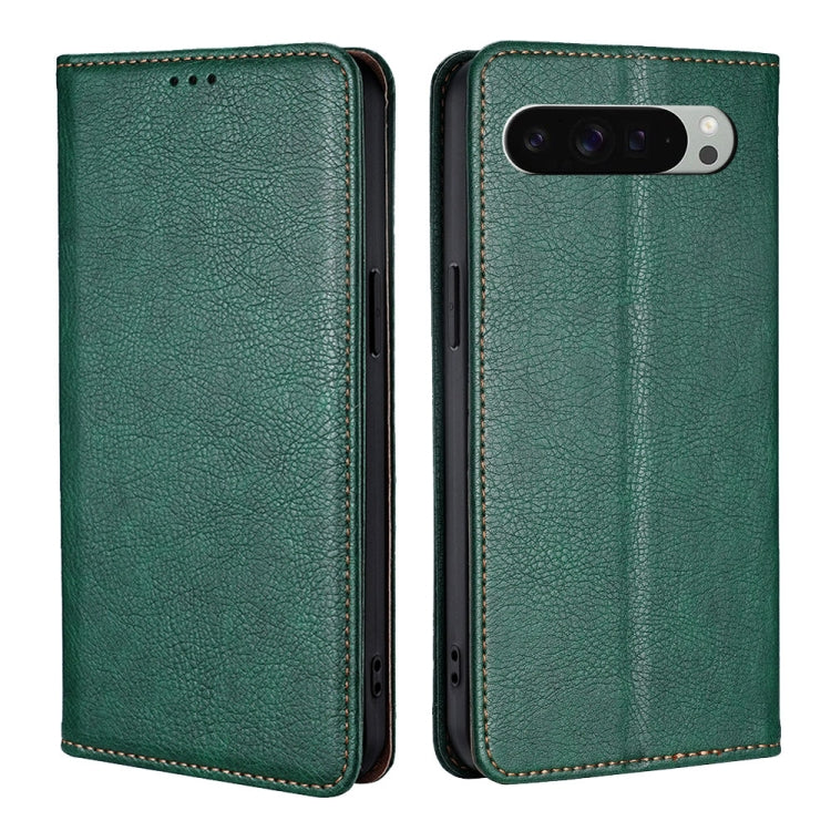 Gloss Oil Solid Color Magnetic Leather Phone Case