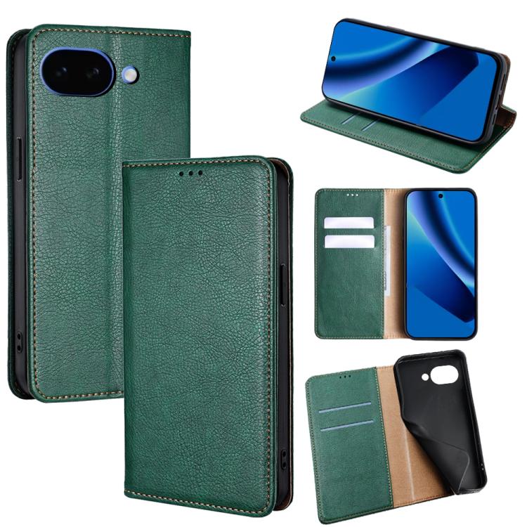Gloss Oil Solid Color Magnetic Leather Phone Case, For Google Pixel 10a, For Google Pixel 9 Pro XL, For Google Pixel 9, For Google Pixel 8a
