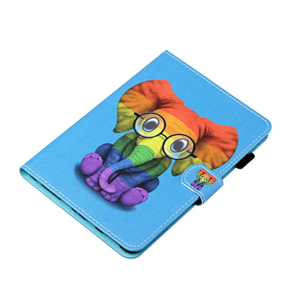 Coloured Drawing Stitching Smart Leather Tablet Case