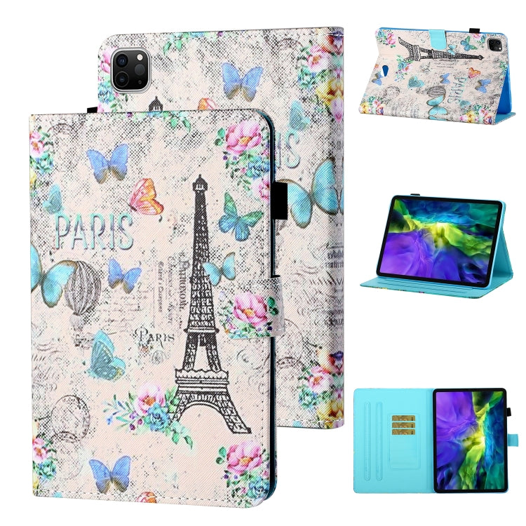 Coloured Drawing Stitching Smart Leather Tablet Case