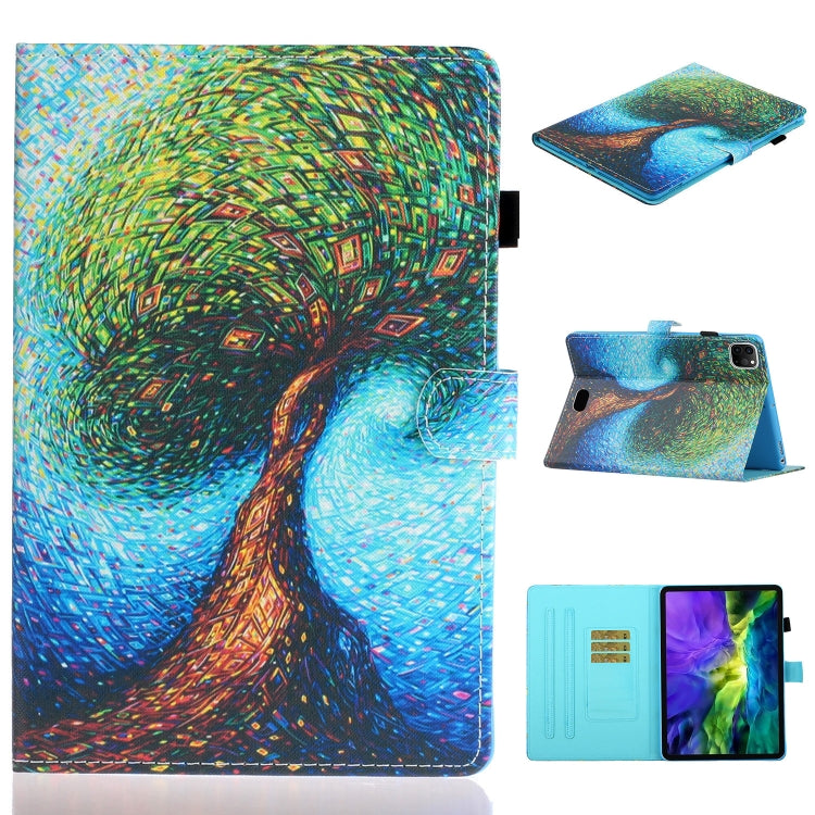 Coloured Drawing Stitching Smart Leather Tablet Case, For iPad Pro 11 2025 / 2024