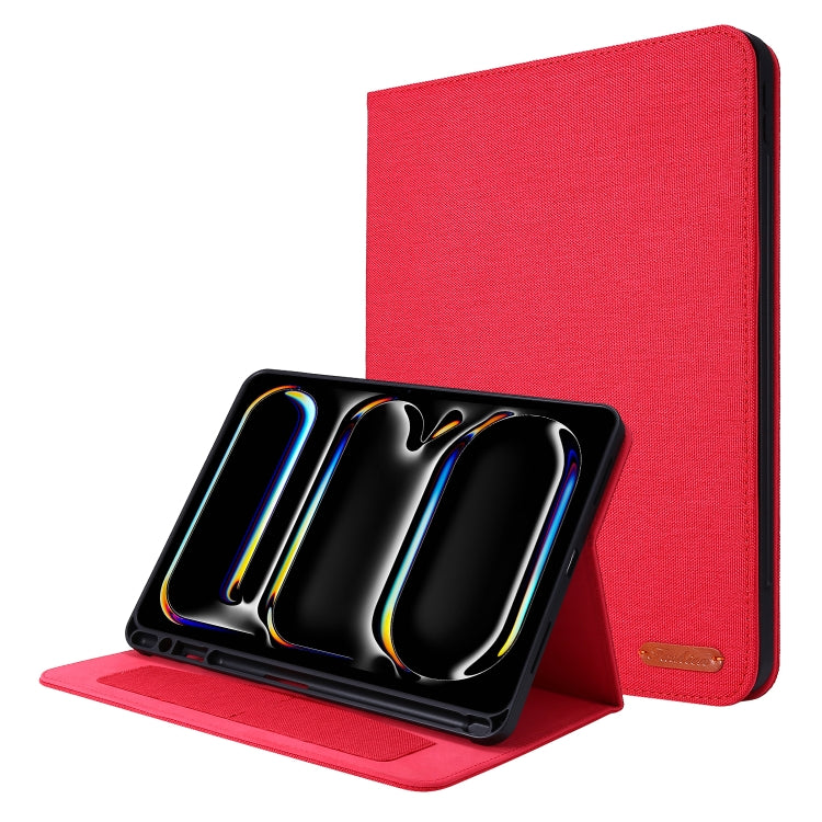 Fabric Leather Tablet Case, For iPad Air 13 2026 / 2025 / 2024, For iPad Air 11 2026 / 2025 / 2024, For iPad Pro 13 2025 / 2024, For iPad Pro 11 2025 / 2024