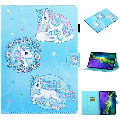 Coloured Drawing Stitching Smart Leather Tablet Case, For iPad Pro 11 2025 / 2024