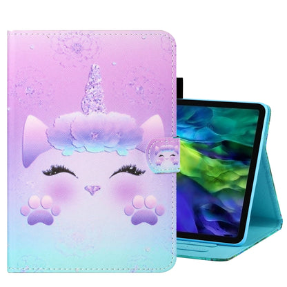 Coloured Drawing Stitching Smart Leather Tablet Case, For iPad Pro 11 2025 / 2024