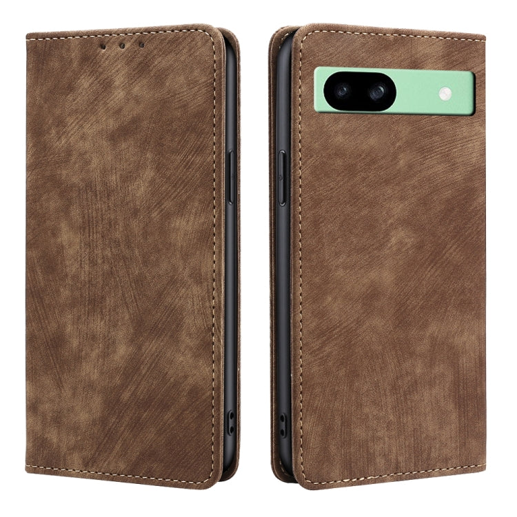 RFID Anti-theft Brush Magnetic Leather Phone Case, For Google Pixel 10a, For Google Pixel 9 Pro XL, For Google Pixel 9, For Google Pixel 8a