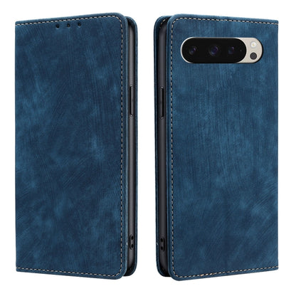 RFID Anti-theft Brush Magnetic Leather Phone Case, For Google Pixel 10a, For Google Pixel 9 Pro XL, For Google Pixel 9, For Google Pixel 8a