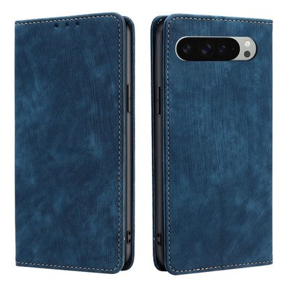 RFID Anti-theft Brush Magnetic Leather Phone Case, For Google Pixel 10a, For Google Pixel 9 Pro XL, For Google Pixel 9, For Google Pixel 8a