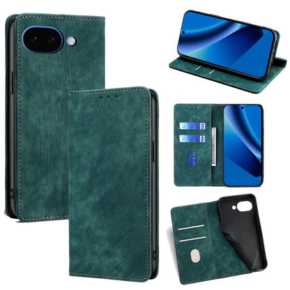 RFID Anti-theft Brush Magnetic Leather Phone Case, For Google Pixel 10a, For Google Pixel 9 Pro XL, For Google Pixel 9, For Google Pixel 8a