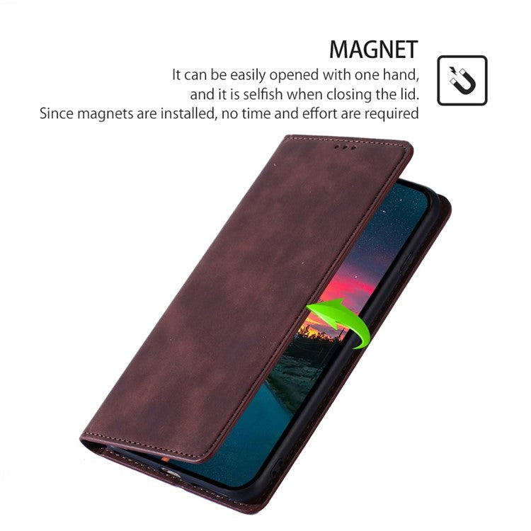 Skin Feel Magnetic Leather Phone Case