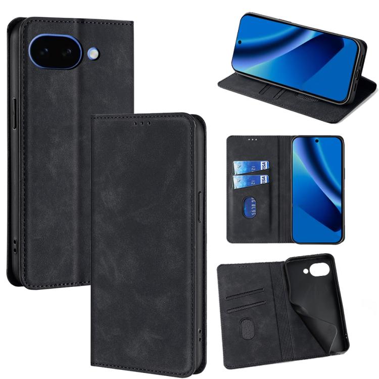 Skin Feel Magnetic Leather Phone Case, For Google Pixel 10a, For Google Pixel 9 Pro XL, For Google Pixel 9, For Google Pixel 8a