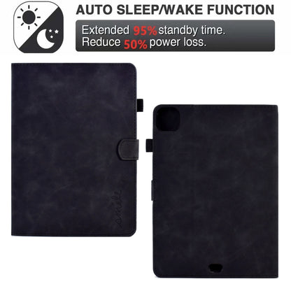 Embossed Smile Smart Leather Tablet Case, For iPad Pro 11 2024