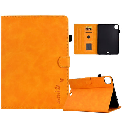 Embossed Smile Smart Leather Tablet Case, For iPad Pro 11 2024