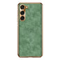 Electroplating Lambskin Leather Phone Case, For Samsung Galaxy S23 Ultra 5G, For Samsung Galaxy S23+ 5G, For Samsung Galaxy S23 5G