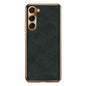 Electroplating Lambskin Leather Phone Case, For Samsung Galaxy S23 Ultra 5G, For Samsung Galaxy S23+ 5G, For Samsung Galaxy S23 5G