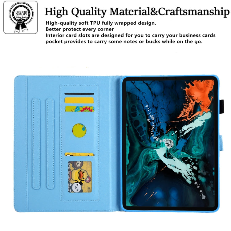 Colored Drawing Leather Smart Tablet Case