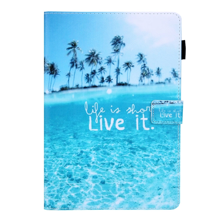 Colored Drawing Leather Smart Tablet Case