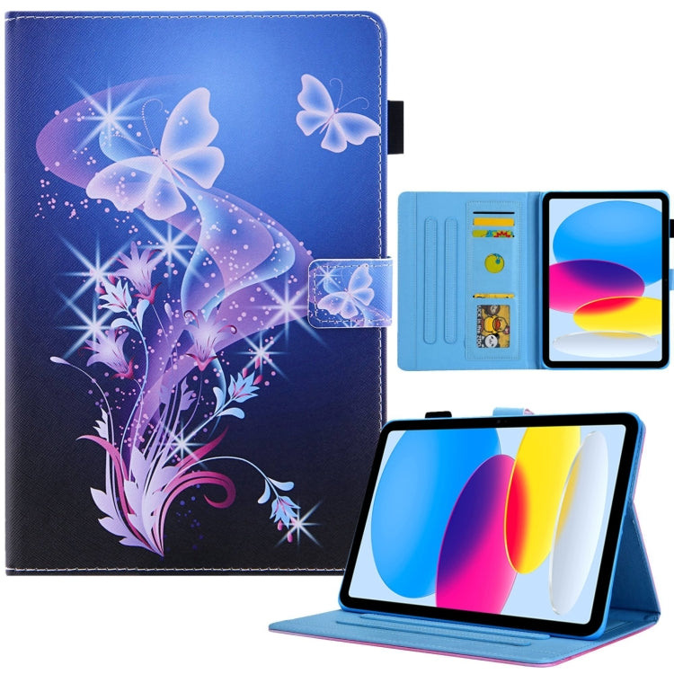 Colored Drawing Leather Smart Tablet Case