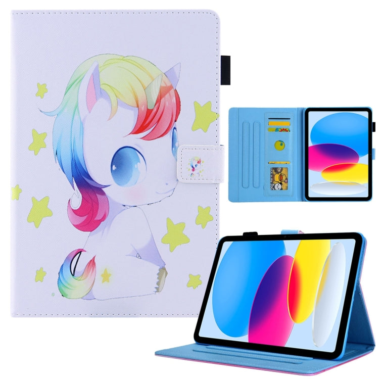 Colored Drawing Leather Smart Tablet Case