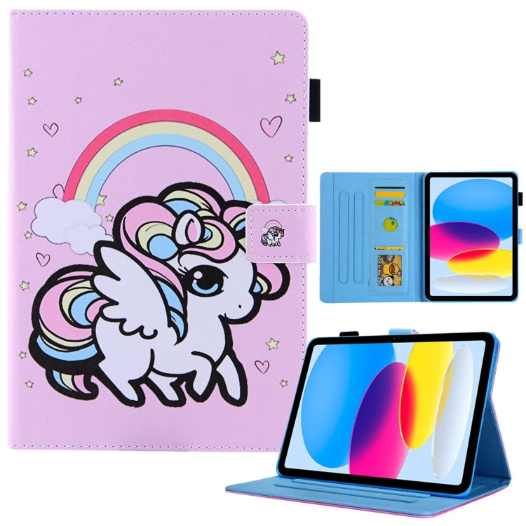 Colored Drawing Leather Smart Tablet Case