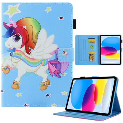 Colored Drawing Leather Smart Tablet Case