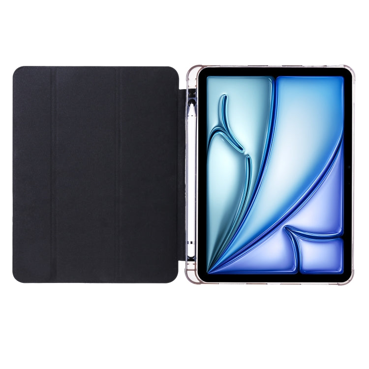 3-fold TPU Leather Smart Tablet Case with Pen Slot