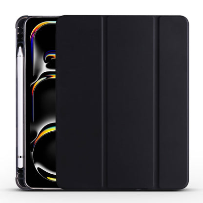 3-fold TPU Leather Smart Tablet Case with Pen Slot