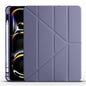 Multi-folding TPU Leather Smart Tablet Case with Pen Slot