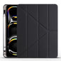 Multi-folding TPU Leather Smart Tablet Case with Pen Slot